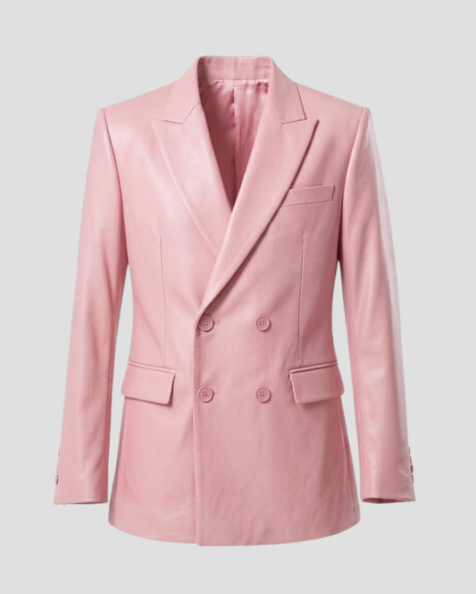 Prestige Tailored Double-Breasted Blazer Rosê